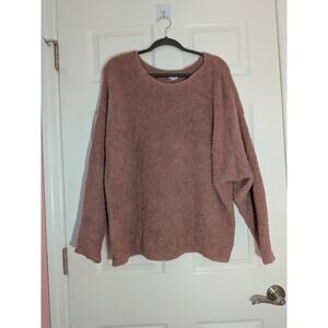 Stars above XXL - Pink crew neck  - fuzzy, soft, sweater